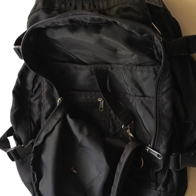 Black nylon online backpack