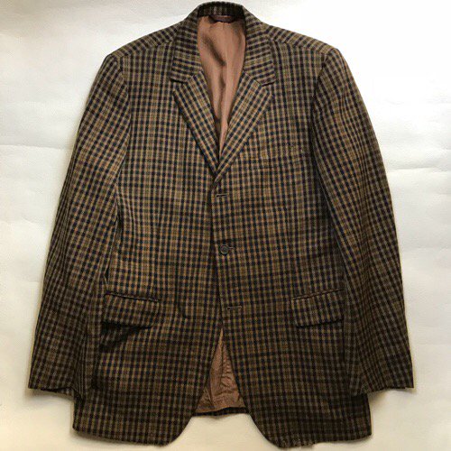 1960's Vintage AUSTIN REED British Check Wool Tailored Jacket 