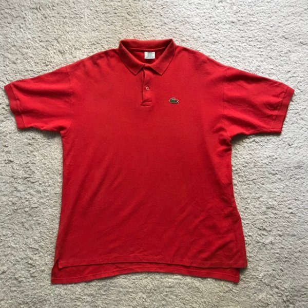 80年代 CHEMISE LACOSTE Polo Shirt XL 赤 MADE IN USA - Lemontea ...