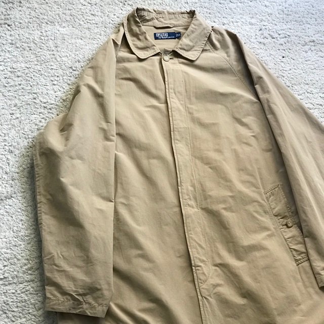 90年代 Polo by Ralph Lauren トレンチコート LL 一枚袖 - Lemontea 