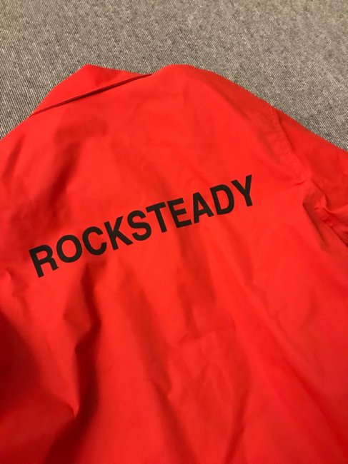 90's A.P.C ROCKSTEADY プリント コーチジャケット M 赤 MADE IN