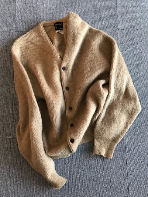 60's TOWNCRAFT Mohair Cardigan L ベージュ毛足長めの - Lemontea