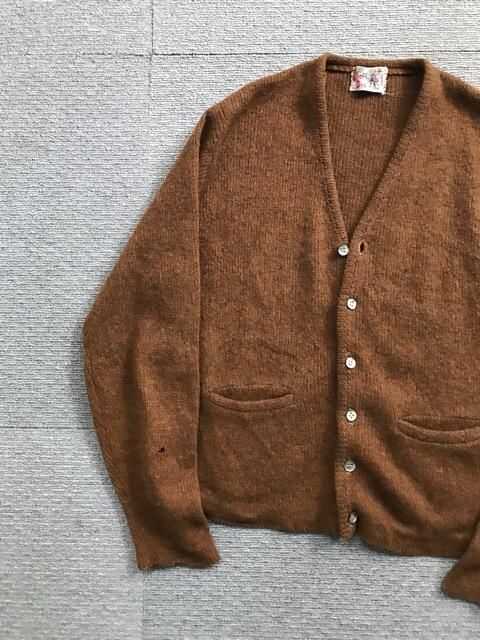 's Vintage Mohair Cardigan Brown   Lemontea Online Shop