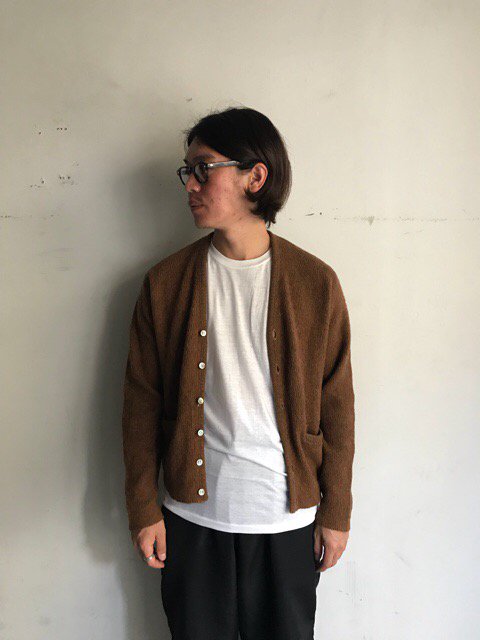 60's Vintage Mohair Cardigan Brown - Lemontea Online Shop