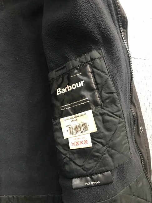 Barbour POLARWAX jacket small ブラック