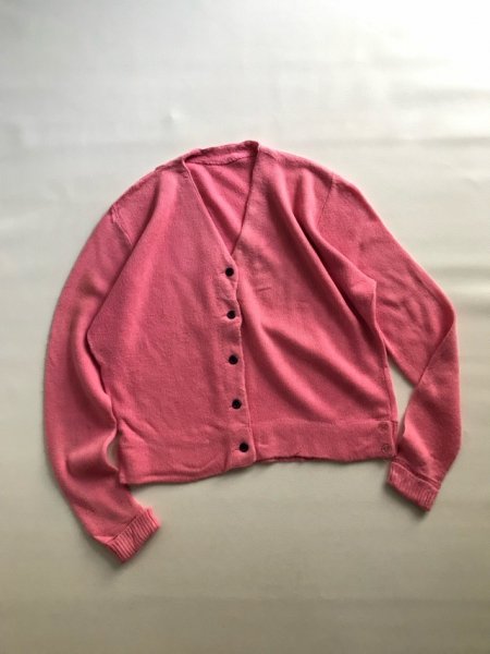 60's-70's Unknown Acrylic Cardigan Cherry Blossom - Lemontea Online Shop