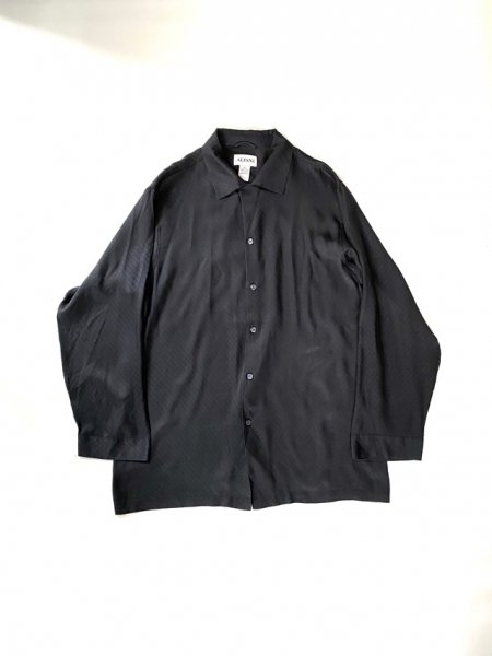 90's ALFANI Black Silk Shirt - Lemontea Online Shop