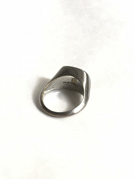 JIL SANDER Silver Signet Ring US8/16～17号 MADE IN ITALY