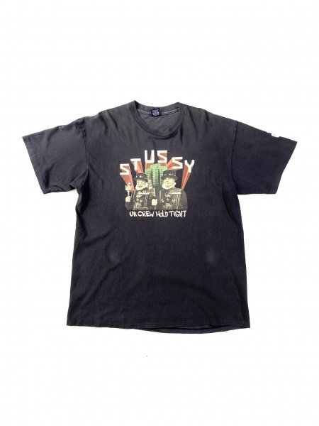 90's OLD STUSSY Cotton Print T-Shirt 