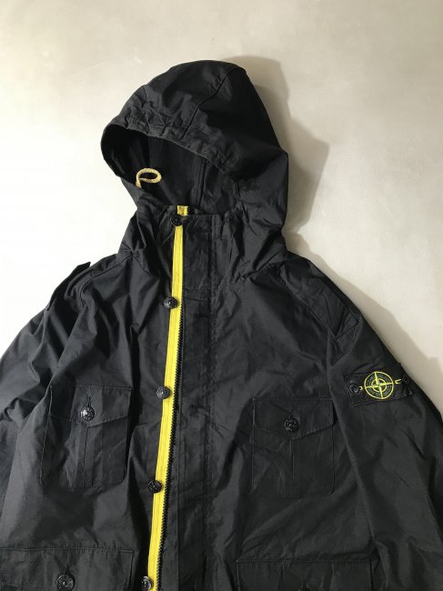 06's STONE ISLAND RASO GOMMATO Fooded Jacket BLACK Designed by ...