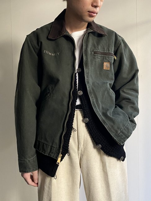 Carhartt Detroit Jacket GREEN/BROWN MADE IN U.S.A.