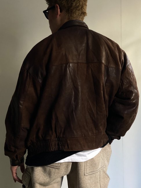 80's Christain Dior LE CONNAISSEUR Lamb Skin Leather Blouson BROWN