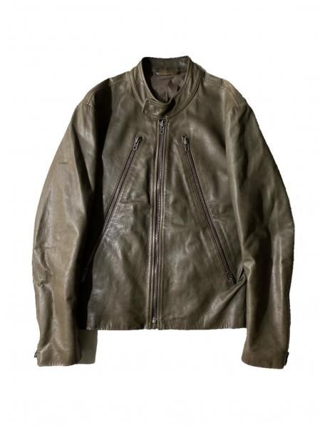 09'AW～10'SS Maison Martin Margiela ⑭ ここのえタグ 八の字 Riders Leather Jacket 50  MADE IN ITALY - Lemontea Online Shop