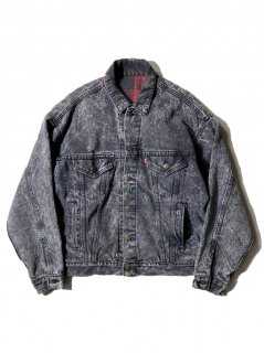 80's Levi's Black Denim Tracker Jacket BLACK 