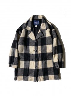 80's Woolrich Wool Check Half Coat  MADE IN U.S.A.