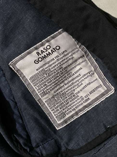 07's STONE ISLAND RASO GOMMATO Fooded Jacket BLACK 