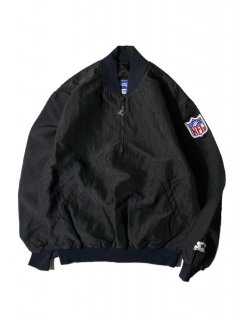 90's Tead NFL by STARTER Nylon Half zip Jacket BLACK 