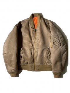 90's MA-1 Jacket Champagne Gold/Rescue Orange