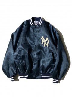 80's NEW YORK YANKEES Nylon stadium Jacket NAVY L MADE IN U.S.A.