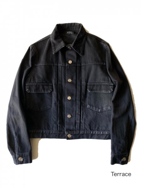 90's A.P.C. 2nd Design Black Denim Jacket - Lemontea Online Shop