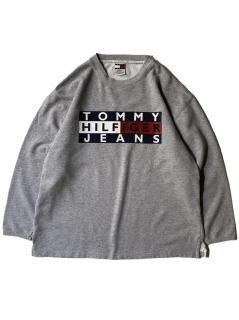 90's TOMMY HILFIGER JEANS Sweat GRAY MADE IN U.S.A.