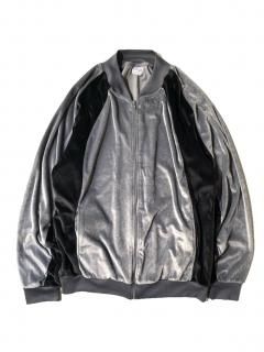 Haband Casual Joe Velours Track Jacket SILVER GRAY/BLACK XL
