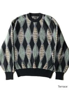 90s Diamond Pattern Acrylic Knit