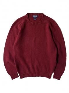 90's LANDS'END Shetland Wool Knit BURGUNDY KNIT IN THE UNITED KINGDOM