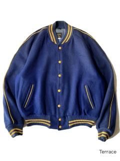 50's BRILL BROS Melton Stadium Jacket BLUE/YELLOW
