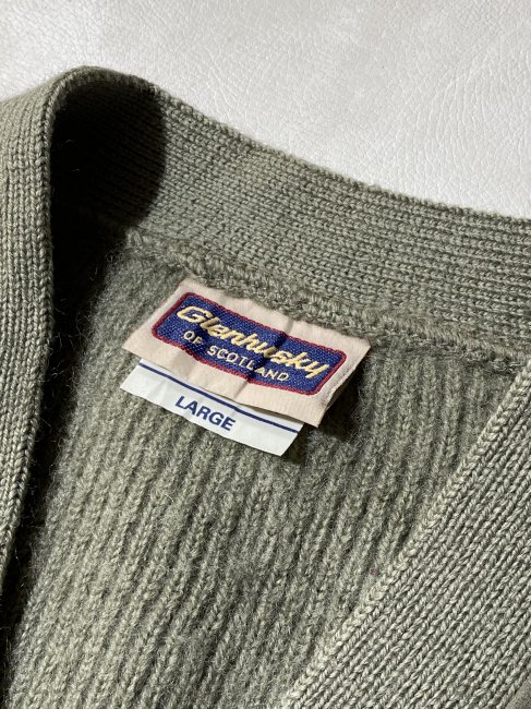 80's Glenhusky Suede/Knit Cardigan MADE IN SCOTLAND - Lemontea ...