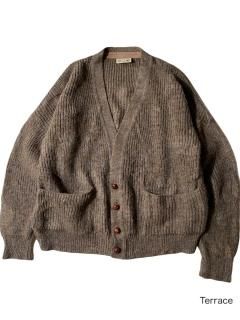 80's Melange Hand Knit Cardigan MADE IN THE U.K.