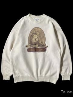 90's Lion Print Sweat L MADE IN U.S.A.