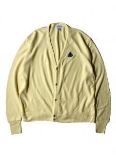 90's IZOD Orlon Acryl Cardigan LEMON YELLOW MADE IN U.S.A.