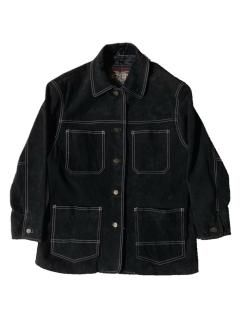 90's G- Stitch Design Cuf Suede Cover All BLACK