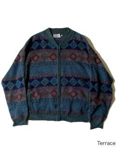 80s Euro Wool/Acrylic Zip-Up Cardigan
