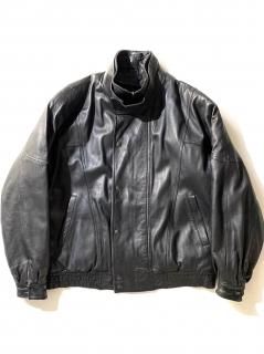 80's Euro Leather Jacket BLACK 