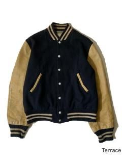 60's GAME MASTER Melton/Leather Stadium Jacket MADE IN USA