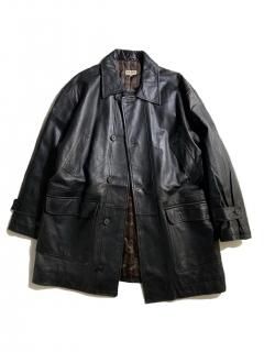 90's Paul Smith Lamb Leather Half Coat BLACK