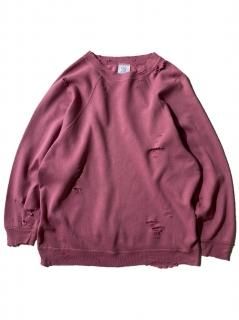 80's Destroyed Sweat SMOKY PINK