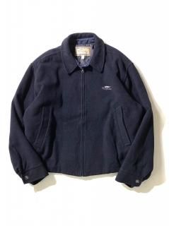 90's THOMAS BURBERRY Fleece Drizzer Jacket  NAVY