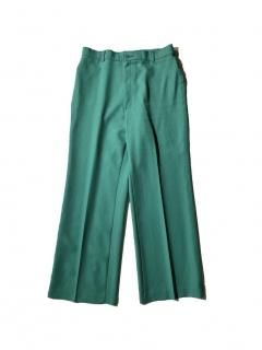70〜80's Levi's Polyester Flare Pants EMERALD GREEN ( W33 L30)