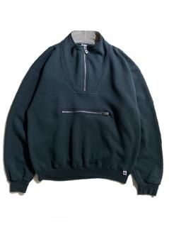 90's RUSSELL ATHLETIC Half-zip Sweat RIVER BLUE MADE IN U.S.A.