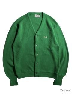 80s The Fox Sweater Orlon Acryl Cardigan GREEN