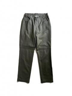 90's NEWPORT NEWS Leather Pants OLIVE (W31 L30)