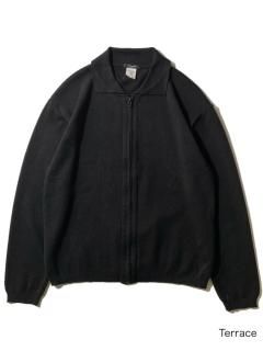 FILIPP NOVELLI Merino Wool Zip-up Knit Polo BLACK MADE IN ITALY