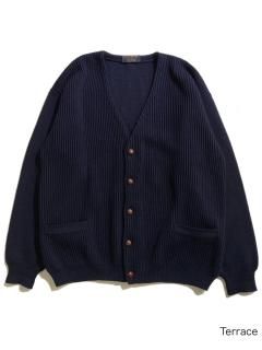 90's BROOKS BROOKS Merino Wool Rib Knitting Cardigan MADE IN ITALY