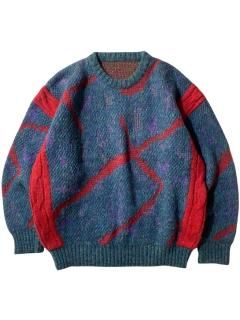 80's Alpaca/Mohair Blend Design Knit MADE IN ITALY
