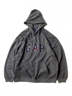 90's OLD GAP Pullover Fleece Hoody GRAY
