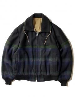 90s TRAPPINGS Check/KHAKI Reversible Jacket 
