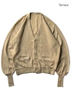70~80s Acrylic Cardigan MILK TEA